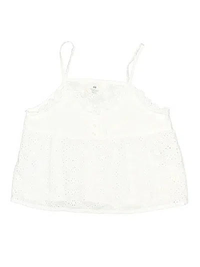 Pre-owned H&m Kids' Sleeveless Blouse In White