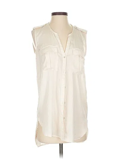 Pre-owned H&m Sleeveless Blouse In White