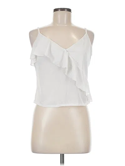 Pre-owned H&m Sleeveless Blouse In White