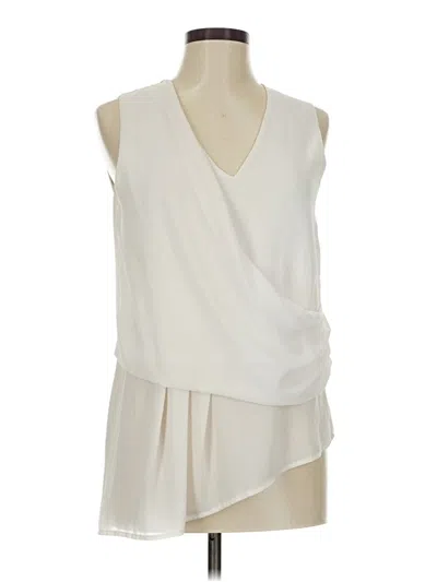 Pre-owned H&m Sleeveless Blouse In White