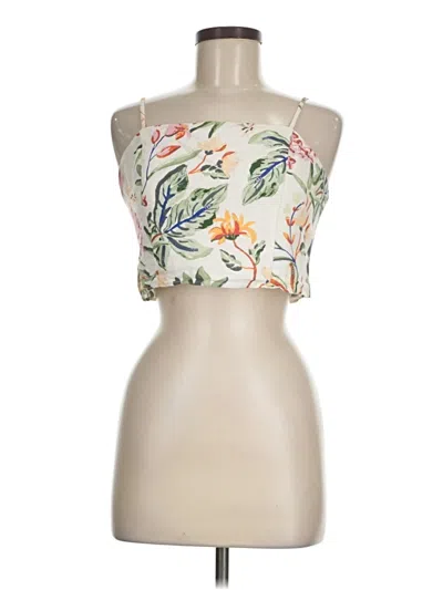 Pre-owned H&m Sleeveless Blouse In White