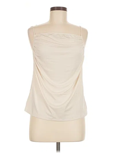Pre-owned H&m Sleeveless Blouse In White
