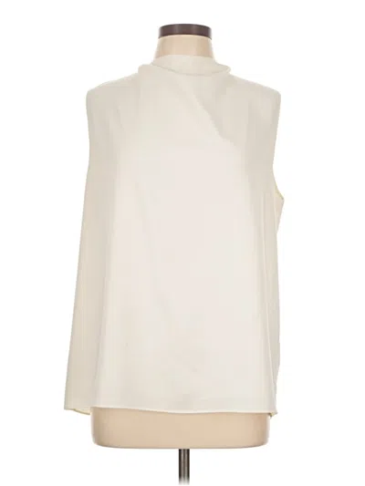 Pre-owned H&m Sleeveless Blouse In White
