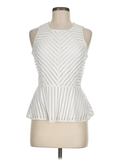 Pre-owned H&m Sleeveless Blouse In White