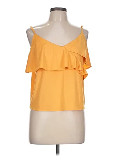 Pre-owned H&m Sleeveless Blouse In Yellow