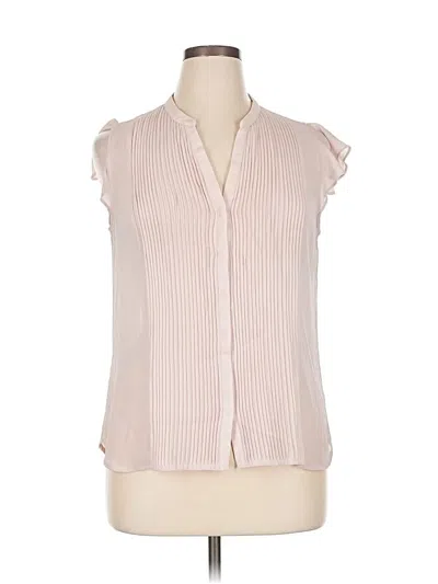 Pre-owned H&m Sleeveless Button Down Shirt In Pink