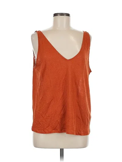 Pre-owned H&m Sleeveless T-shirt In Orange