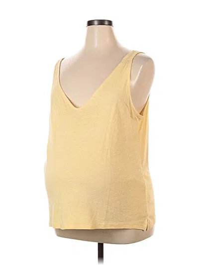 Pre-owned H&m Sleeveless T-shirt In Yellow