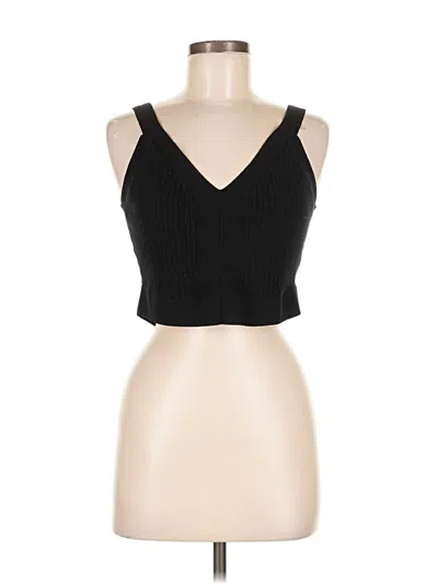 Pre-owned H&m Sleeveless Top Black Halter Neckline Tops