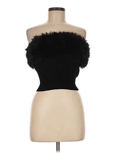 Pre-owned H&m Sleeveless Top Black Strapless Neckline Tops