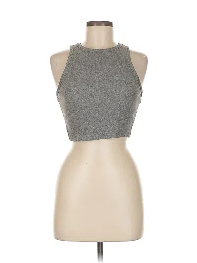 Pre-owned H&m Sleeveless Top Gray Halter Neckline Tops
