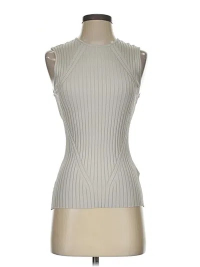 Pre-owned H&m Sleeveless Top Gray High Neck Tops