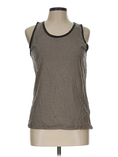 Pre-owned H&m Sleeveless Top Gray Scoop Neck Tops