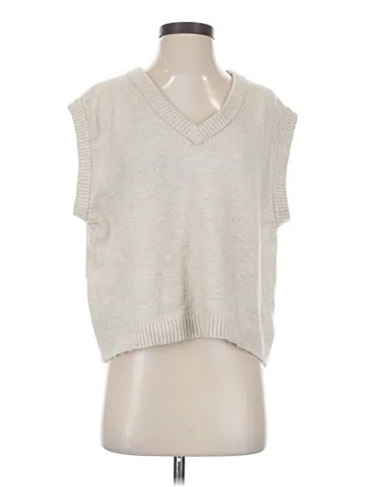 Pre-owned H&m Sleeveless Top Gray V Neck Tops