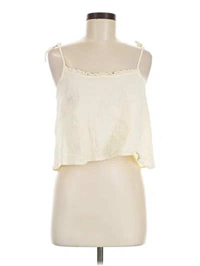 Pre-owned H&m Sleeveless Top Ivory Halter Neckline Tops