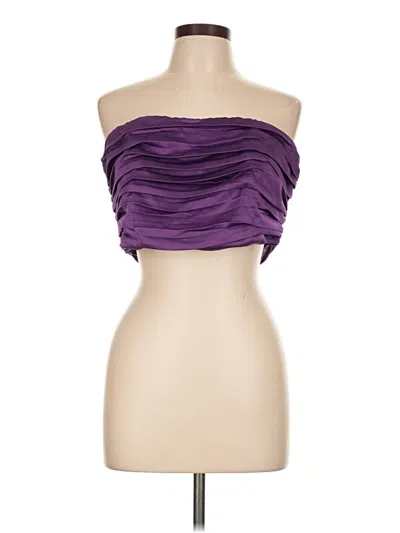 H&m Sleeveless Top Purple Strapless Neckline Tops