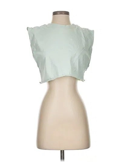 Pre-owned H&m Sleeveless T-shirt In Green