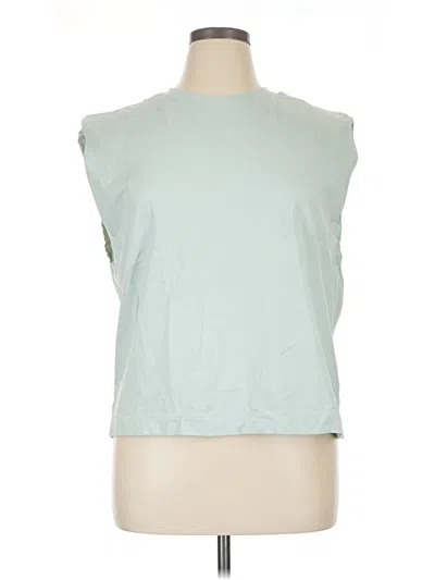 Pre-owned H&m Sleeveless T-shirt In Green