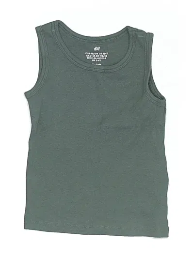 Pre-owned H&m Kids' Sleeveless T-shirt In Green