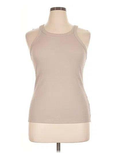 Pre-owned H&m Sleeveless T-shirt In Tan