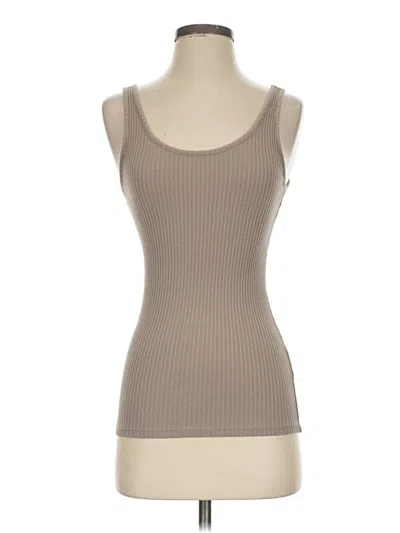 Pre-owned H&m Sleeveless T-shirt In Tan