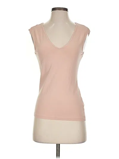 Pre-owned H&m Sleeveless T-shirt In Tan