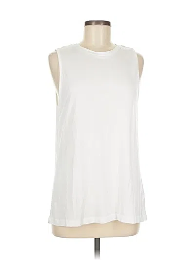 Pre-owned H&m Sleeveless T-shirt In White