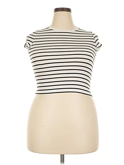 Pre-owned H&m Sleeveless T-shirt In White