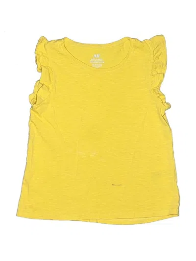 Pre-owned H&m Kids' Sleeveless T-shirt In Yellow