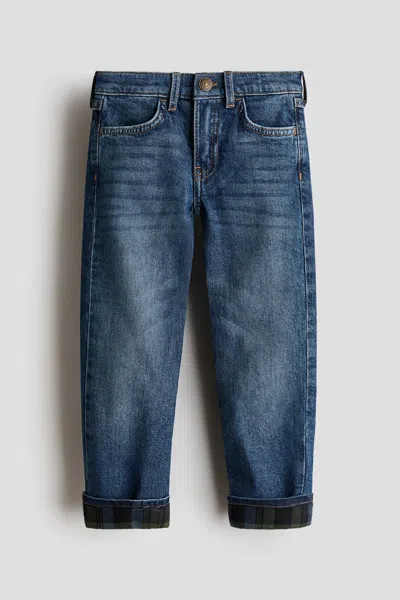 H&m Kids' Slim Fit Lined Jeans In Blue