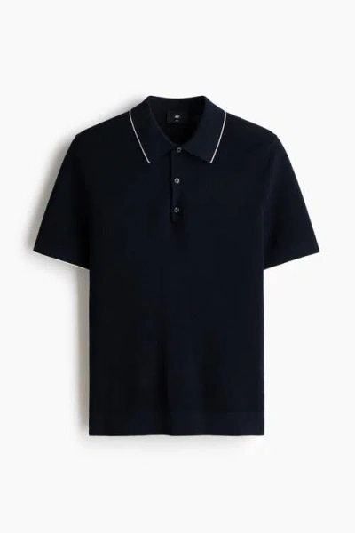 H&m Slim Fit Polo Shirt In Blue