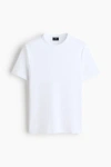 H&m Slim Fit Ribbed T-shirt In White
