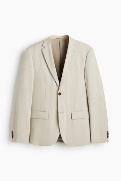 H&m Slim Fit Single-breasted Jacket In Gray