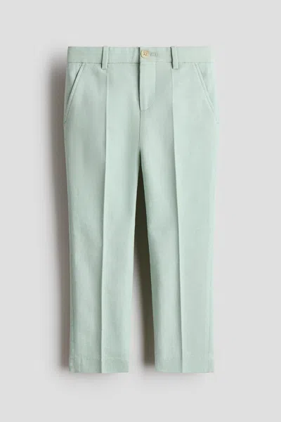 H&m Kids' Slim Fit Suit Pants In Green