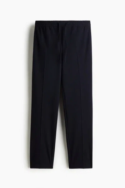H&m Slim Fit Tailored Joggers In Black
