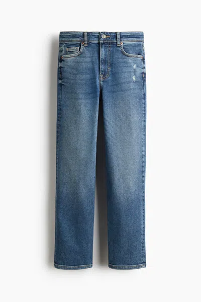 H&m Slim High-waist Ankle Jeans In Purple