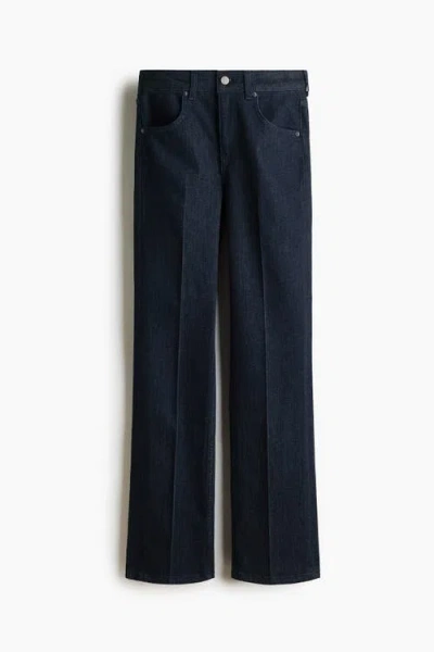 H&m Slim Straight High Waist Jeans In Blue