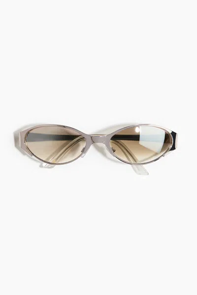 H&m Slim Sunglasses In Silver-colored