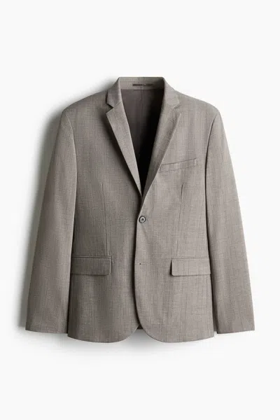 H&m Slim-fit Jacket In Gray