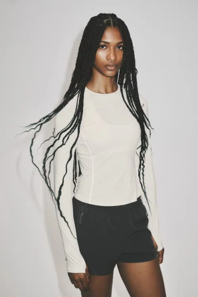 H&m Slim-fit Reflective Sports Top With Drymove In White