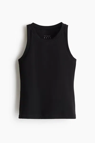 H&m Slim-fit Sports Tank Top With Softmove In Black