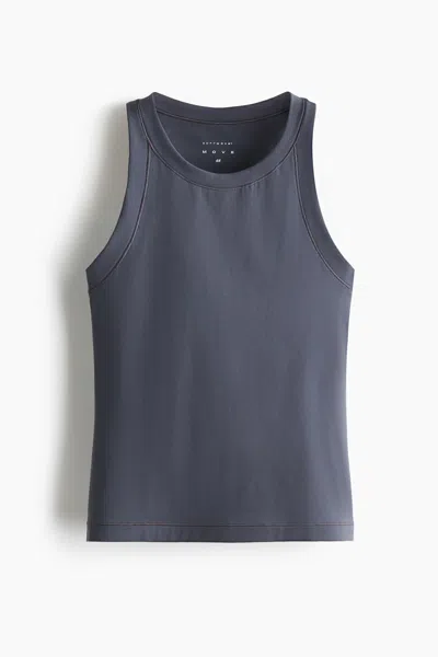 H&m Slim-fit Sports Tank Top With Softmove In Blue