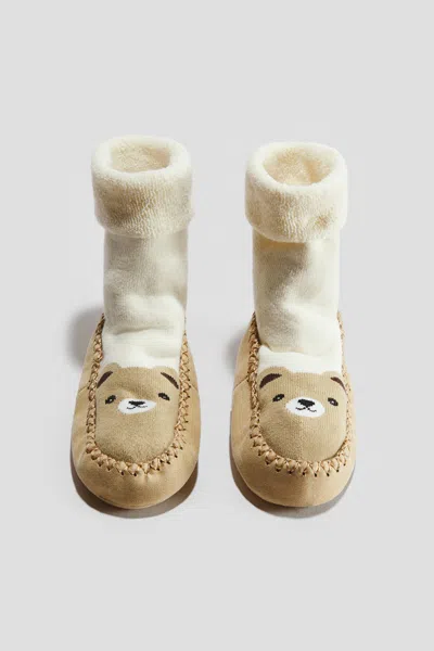 H&m Babies' Slipper Socks In Brown