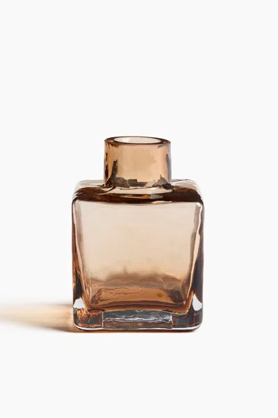 H&m Small Textured-glass Bud Vase In Burgundy