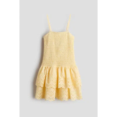 H&m Kids'  Smocked Strappy Dress In Yellow