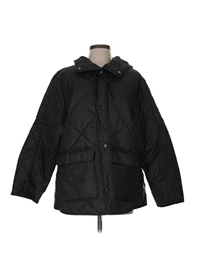 Pre-owned H&m Snow Jacket In Black