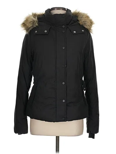 Pre-owned H&m Snow Jacket In Black