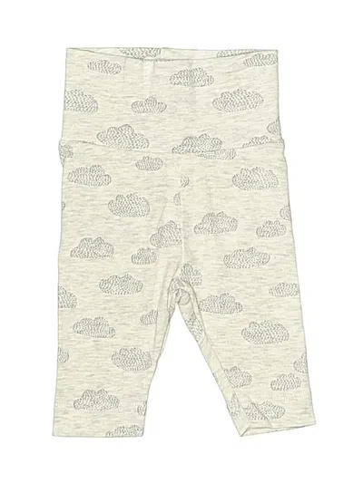 Pre-owned H&m Babies' Snow Pants With Bib In Ivory