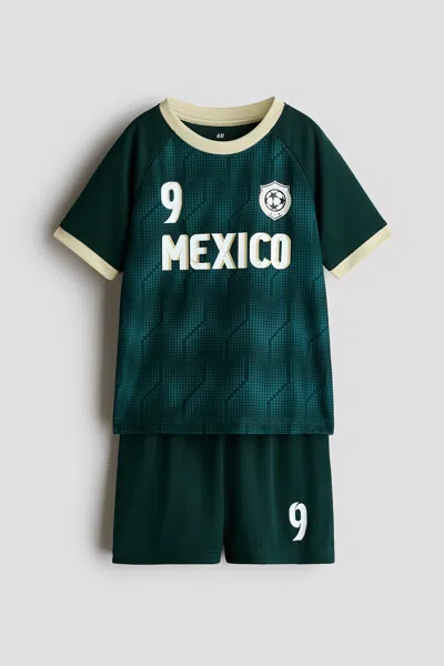H&m Soccer Set In Dark Green/mexico