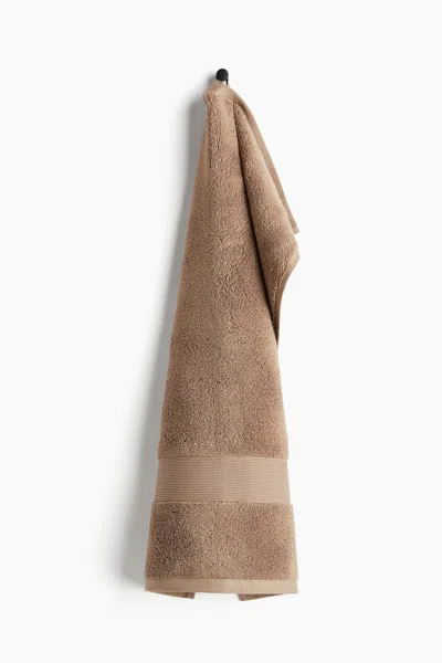 H&m Soft Terry Hand Towel In Brown